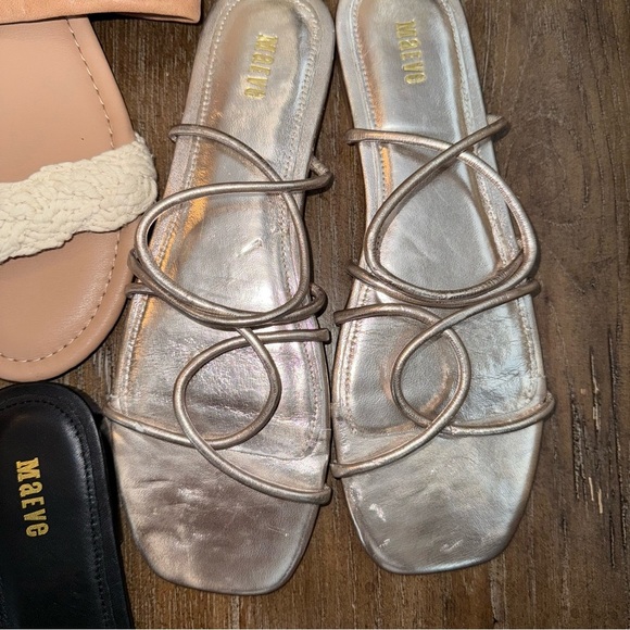 Women’s sz 7.5 Sandal and Heel Bundle lucky brand Mauve Nine West aqua - Picture 4 of 6